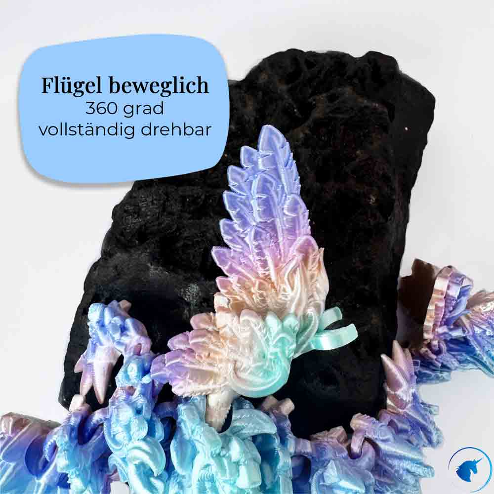 Beweglicher Baby Mond Drache mit Flügel