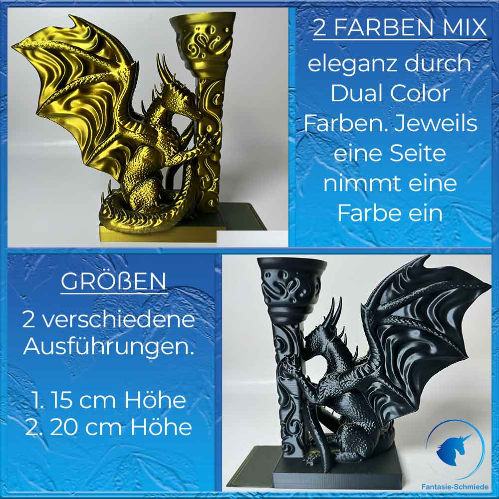 Buchstütze für Regal Drache