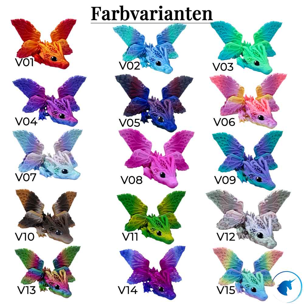 Beweglicher Baby-Feenwolf Drache