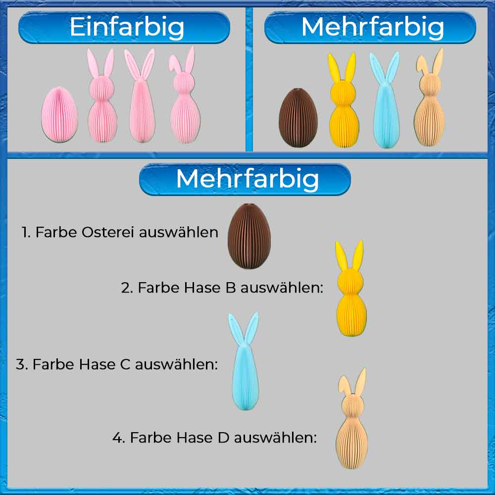 SPARSET Osterhase Dekoration - moderne Osterhasen - Minimalistisch