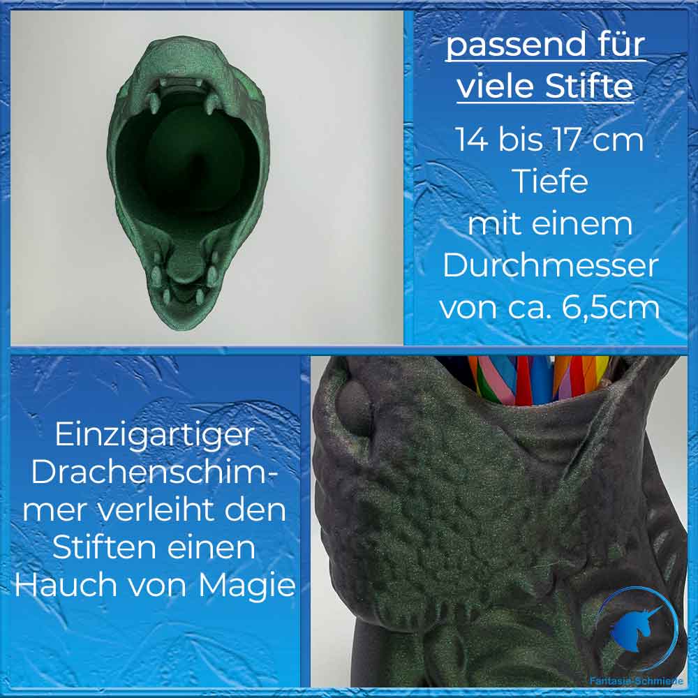 Stiftehalter Schreibtisch Drachenkopf