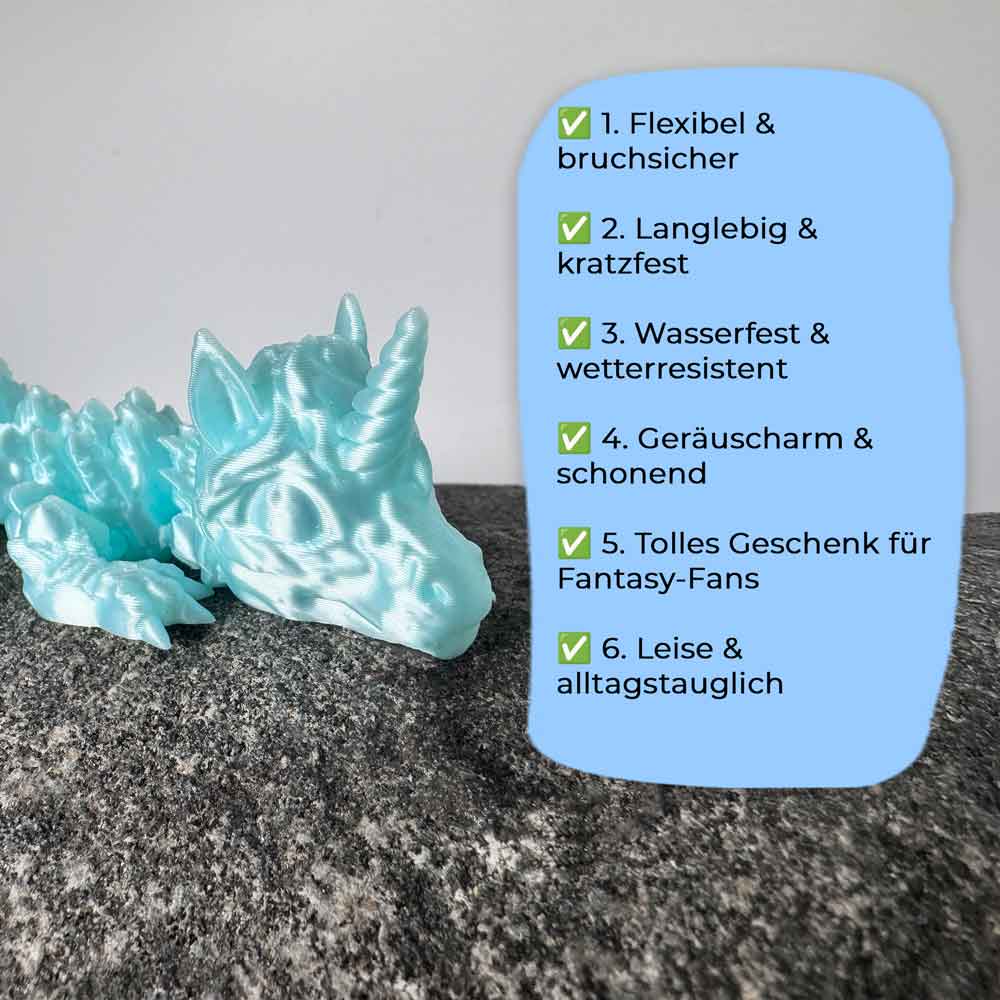 Flexibler Gummi Babydrache