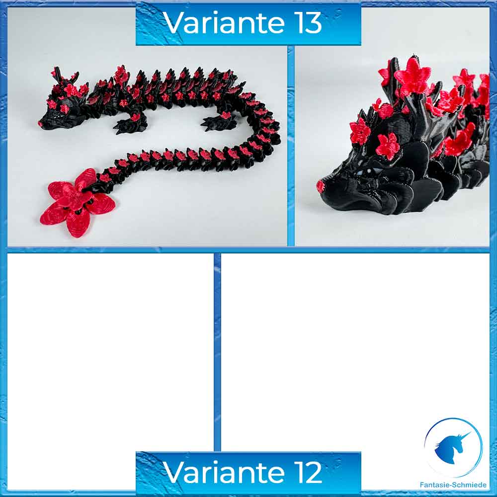 Kirschblüten Drache Erwachsen - optional im Drachenei