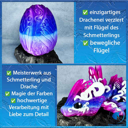 Schmetterling Drache mit einem Drachenei