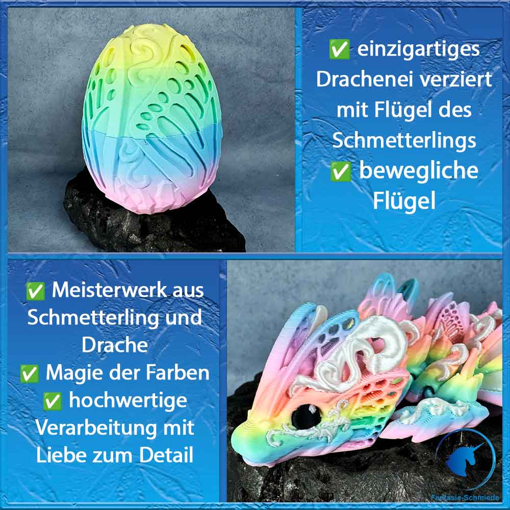 Baby Schmetterlingsdrache - Märchenhafter Regenbogen