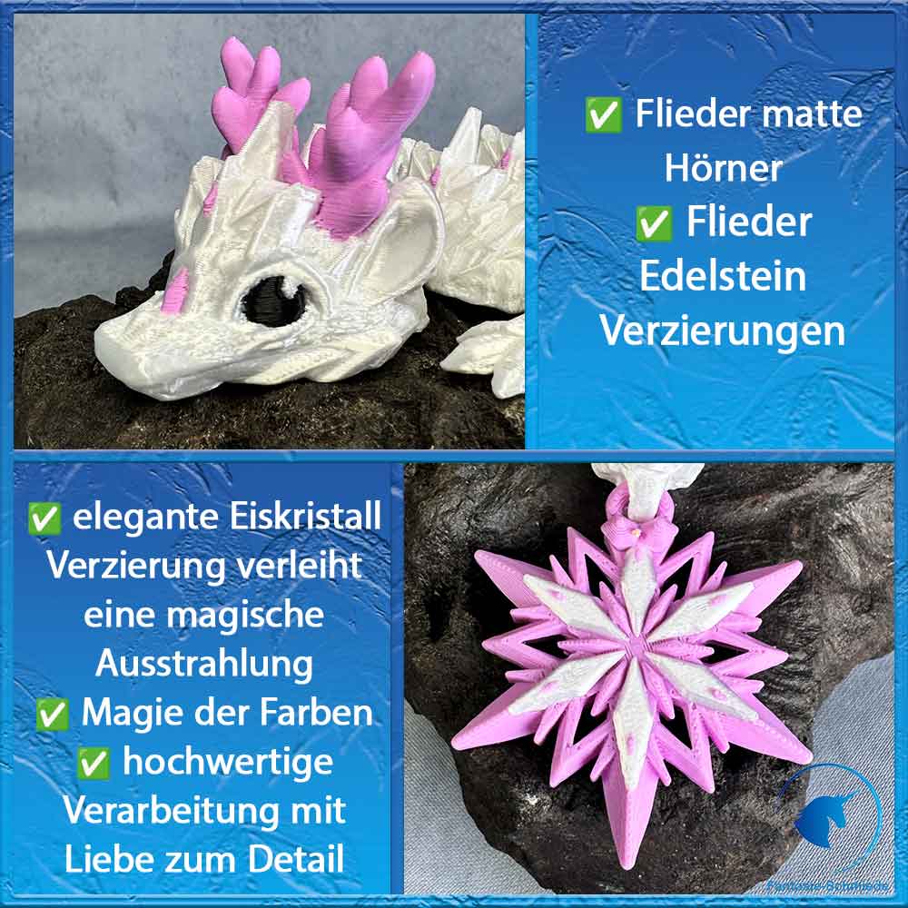 Baby Winterdrache - Perlmuttweiß/Flieder