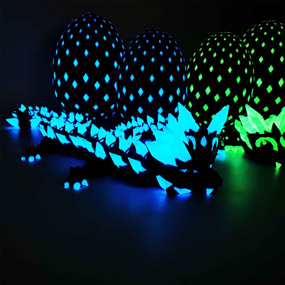 Flexibler Kristalldrache - Glow in the Dark Galaxy Nachtleuchtend