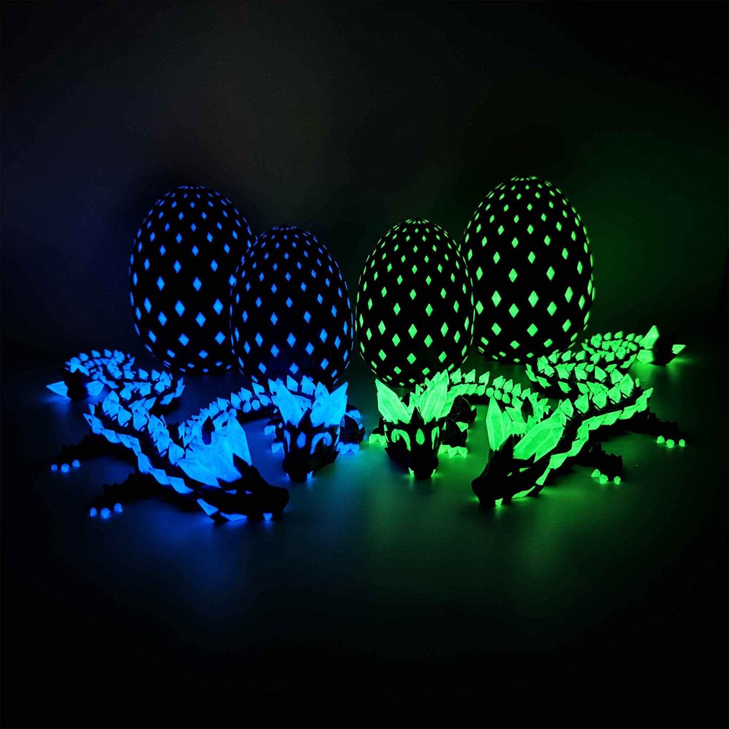 Flexibler Kristalldrache - Glow in the Dark Galaxy Nachtleuchtend