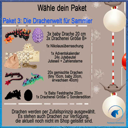 Drachen Adventskalender - Personalisierbar (4 bis 24 Drachen)