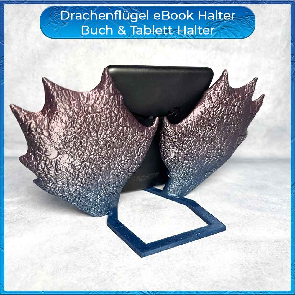 lesender Drache eBook Tablett & Buch Halter