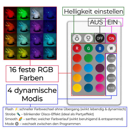 Drachenkopf Lampe, Wandlampe, Tischlampe