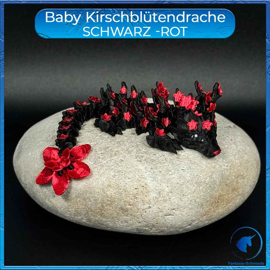 Kirschblütendrache Baby - Schwarz - Rot