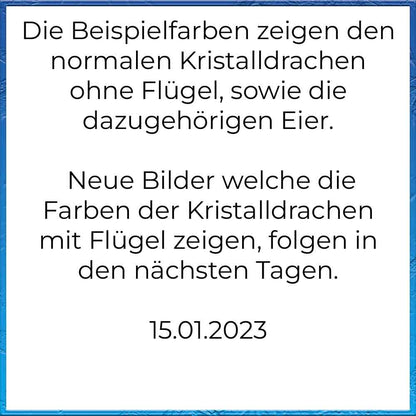 Gelenkiger Kristalldrache mit Flügel 2 in 1