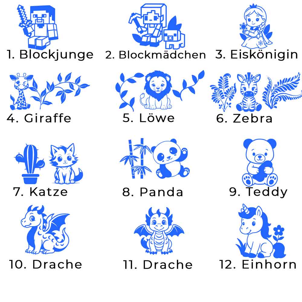 Einschulungs-Set mit personalisiertem Lineal, 3D-Stiftehalter, Gummi Drache & Drachenei