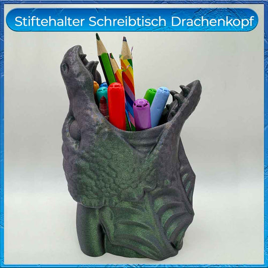 Stiftehalter Schreibtisch Drachenkopf