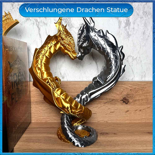 Verschlungene Drachen Statue – Draconic Bond – Liebesdrachen