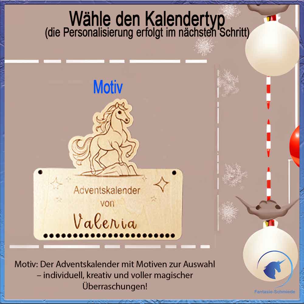 Adventskalender zum selbst befüllen - bis zu 6 Namen personalisierbar