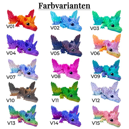 Flexibler Baby Alicorn Drache mit Flügel