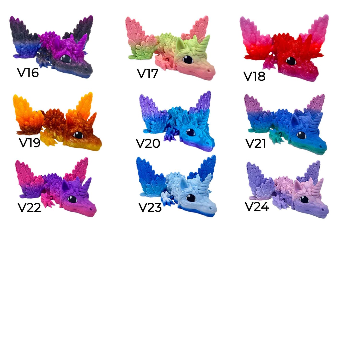 Flexibler Baby Alicorn Drache mit Flügel