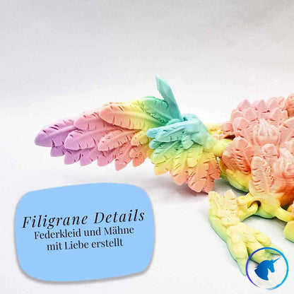 Flexibler Baby Alicorn Drache mit Flügel