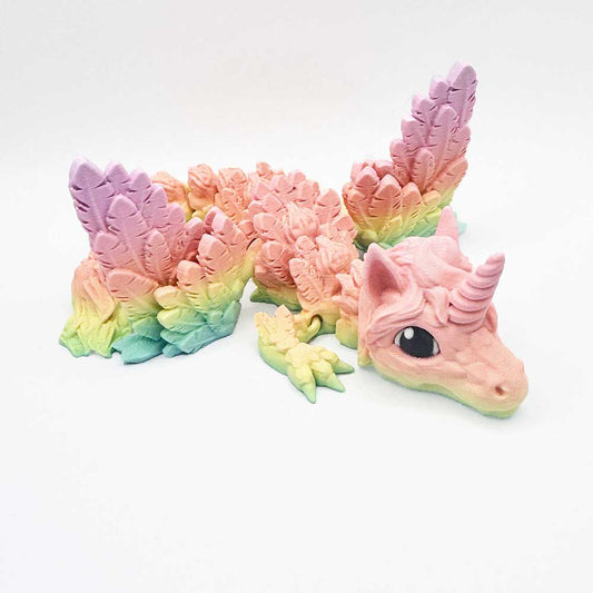 Beweglicher Baby Alicorn Drache mit Flügeln