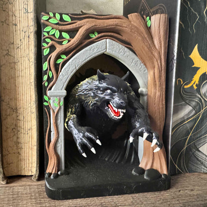 Werwolf Book Nook mit LED - 3D gedruckte Bücherregal - Deko