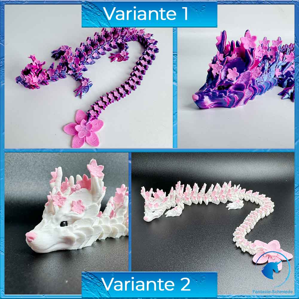 Kirschblüten Drache Erwachsen - optional im Drachenei