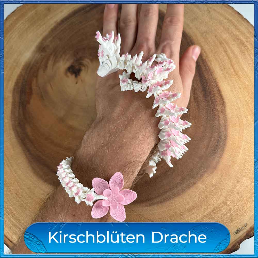 Kirschblüten Drache Erwachsen - optional im Drachenei