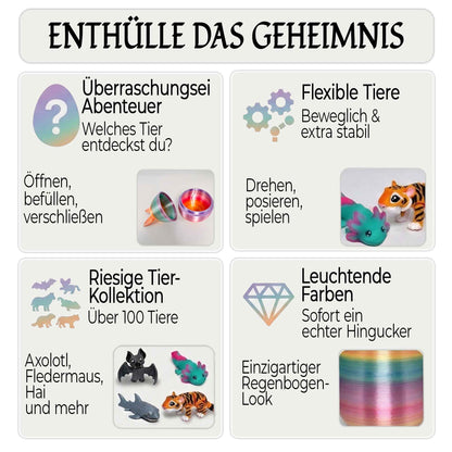 Mittleres Osterei mit 5 zufällige 3D Mini Tieren im Feature-Bild