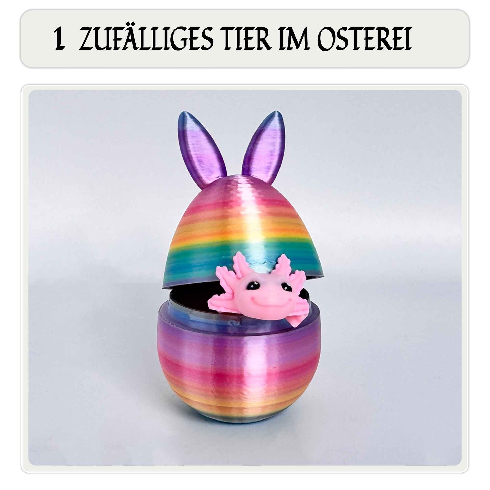 Mini Osterei mit 1 zufälligem 3D Mini Tier als Hauptbild